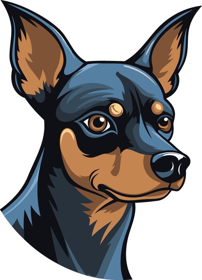 A dog with a black and brown coat vector