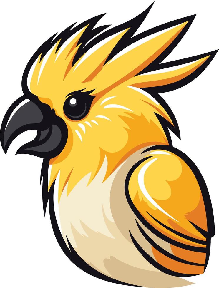 A cartoon yellow bird with a long beak vector
