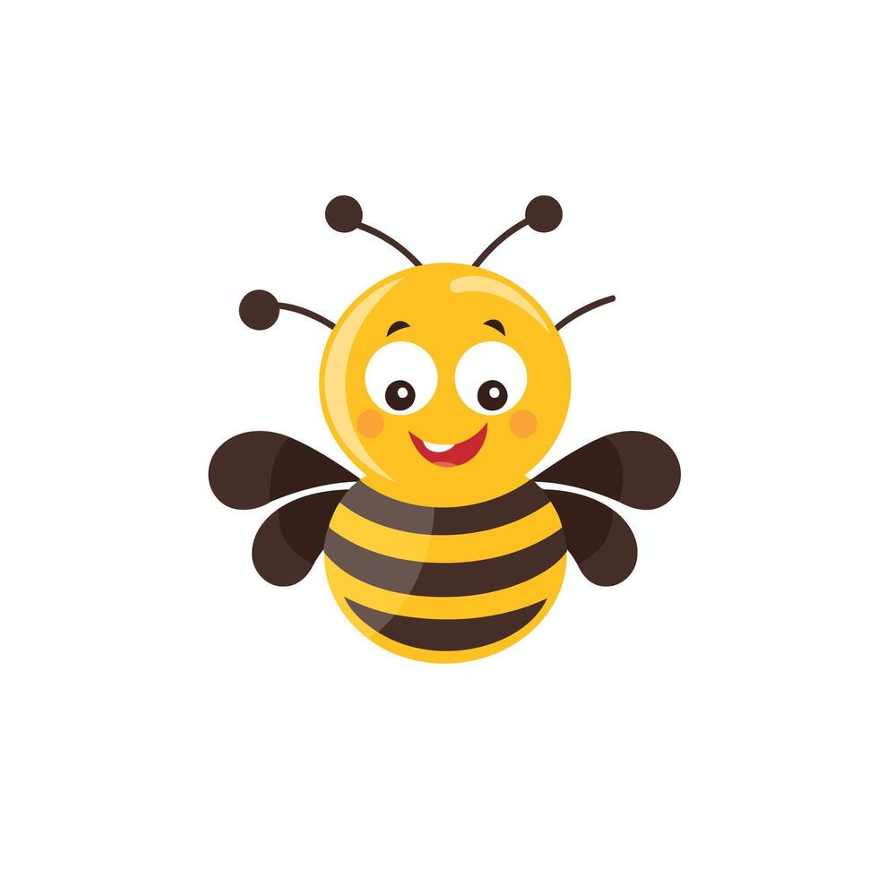 Cute cartoon bee illustration vector
