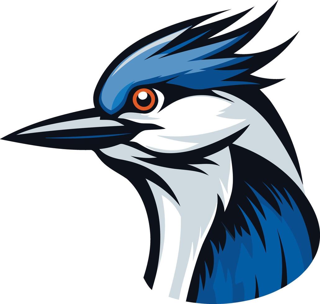 A blue kingfisher bird with a long beak vector