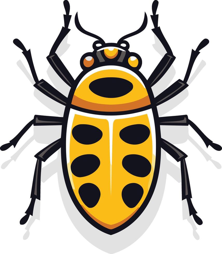 A ladybug with black spots on its back vector
