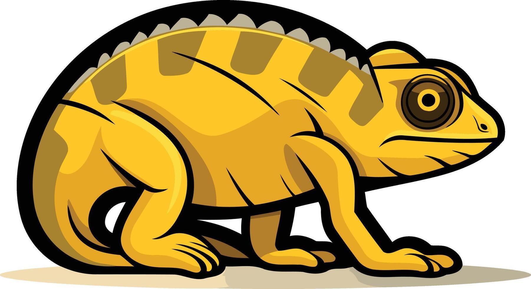 A cartoon chamelon lizard standing on its hind legs vector