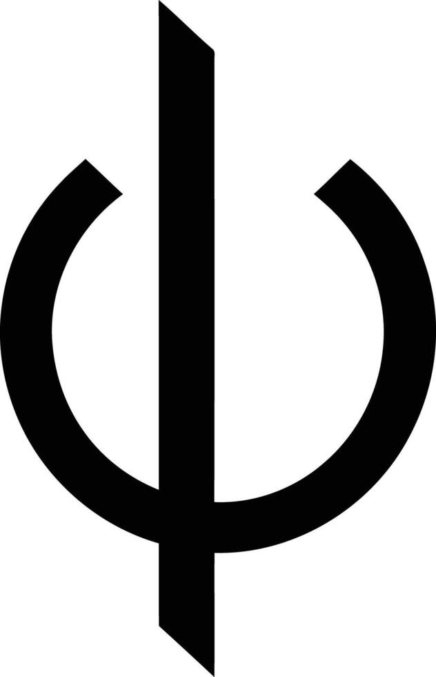 The symbol for the letter p is shown in black vector