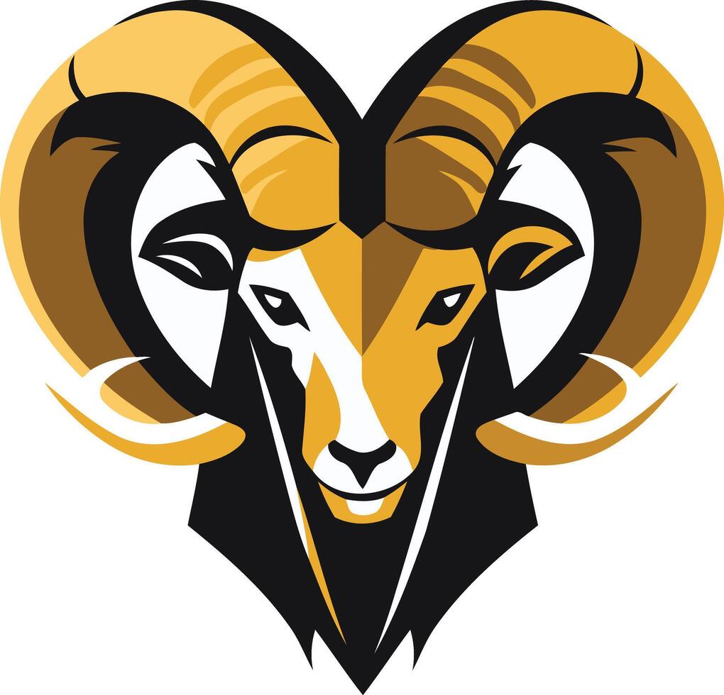 The ram head logo for the university of california, berkeley vector