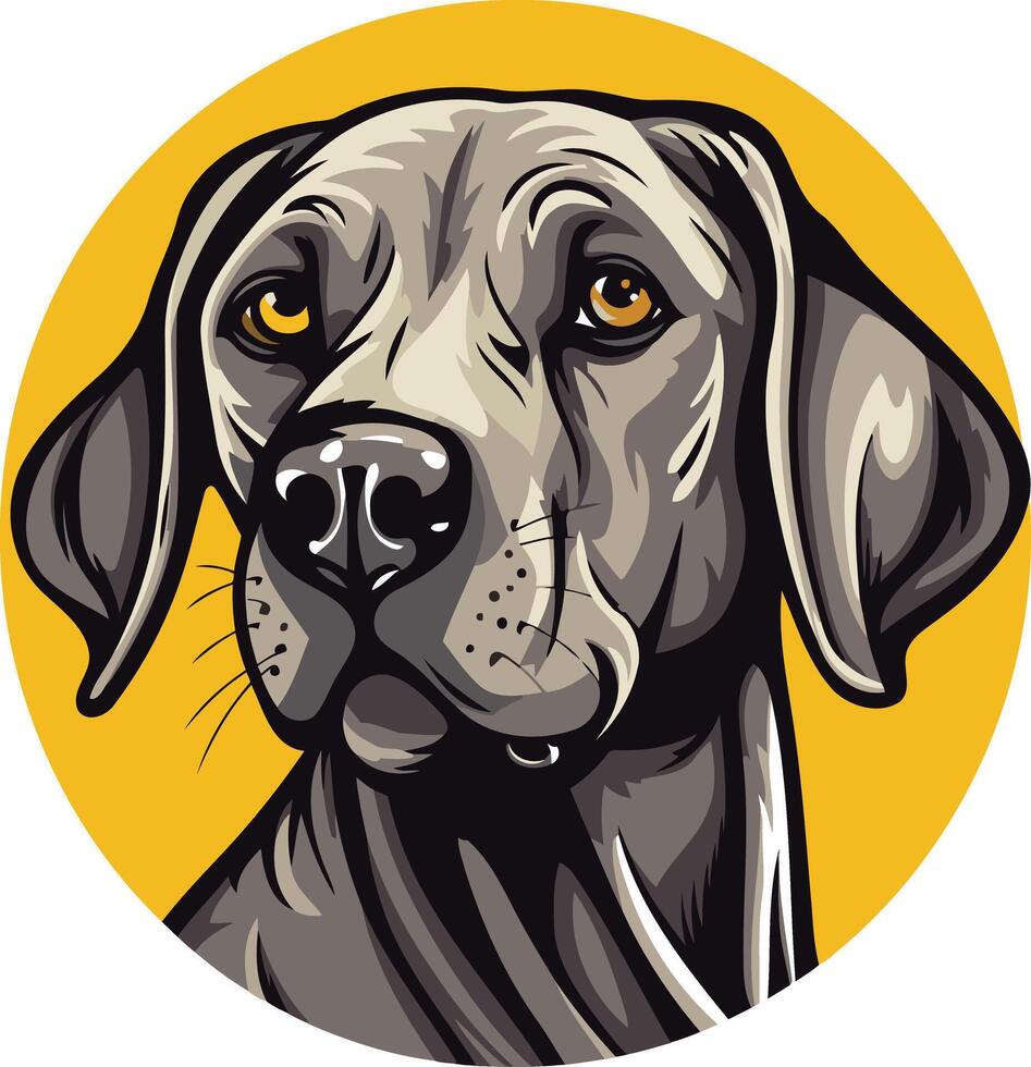 Weimar dog illustration vector
