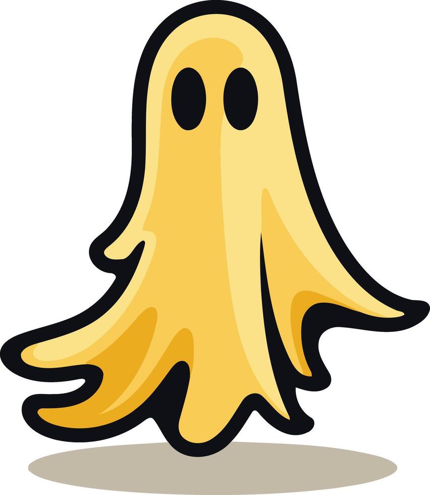 A ghost with a big head and a big nose vector