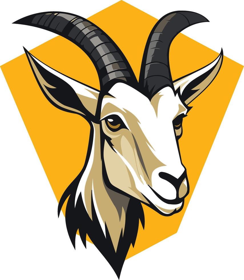 Goat head illustration vector