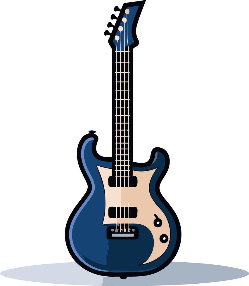 An electric guitar on a white background vector