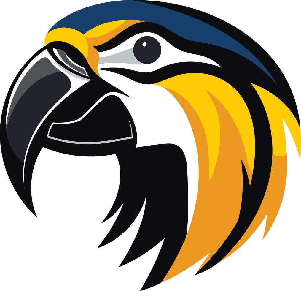 The head of a parrot is shown in this illustration vector