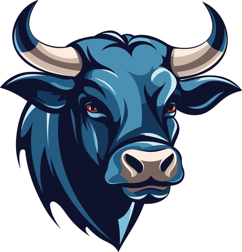Bull head illustration vector