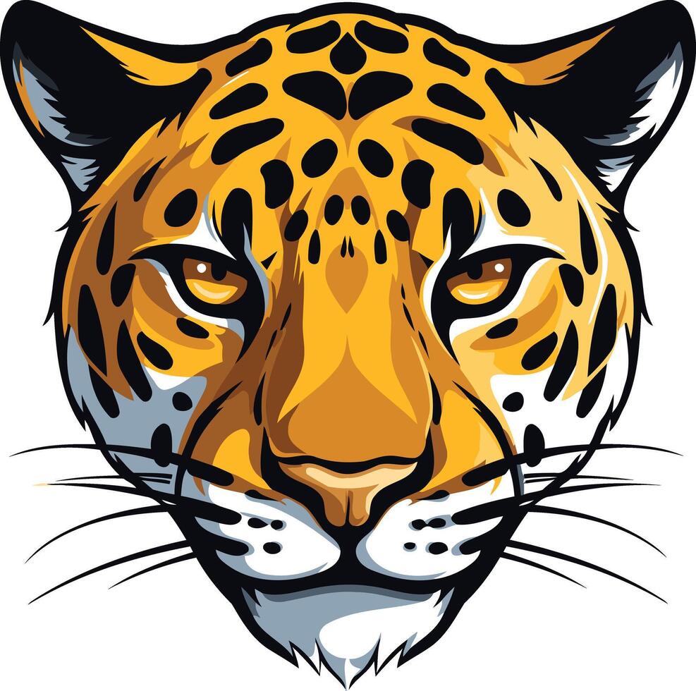 Jaguar head illustration vector