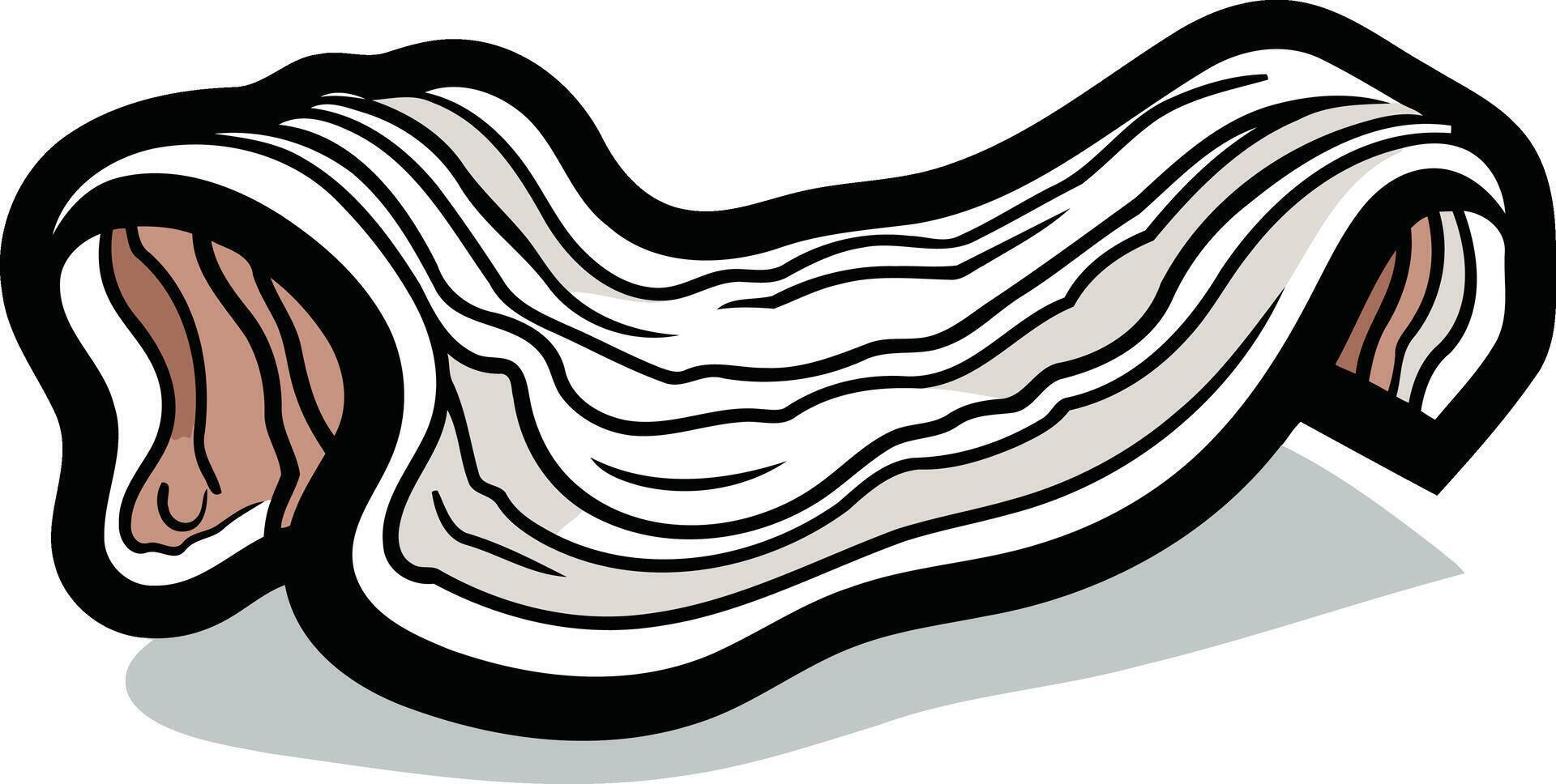 A cartoon of a piece of meat vector