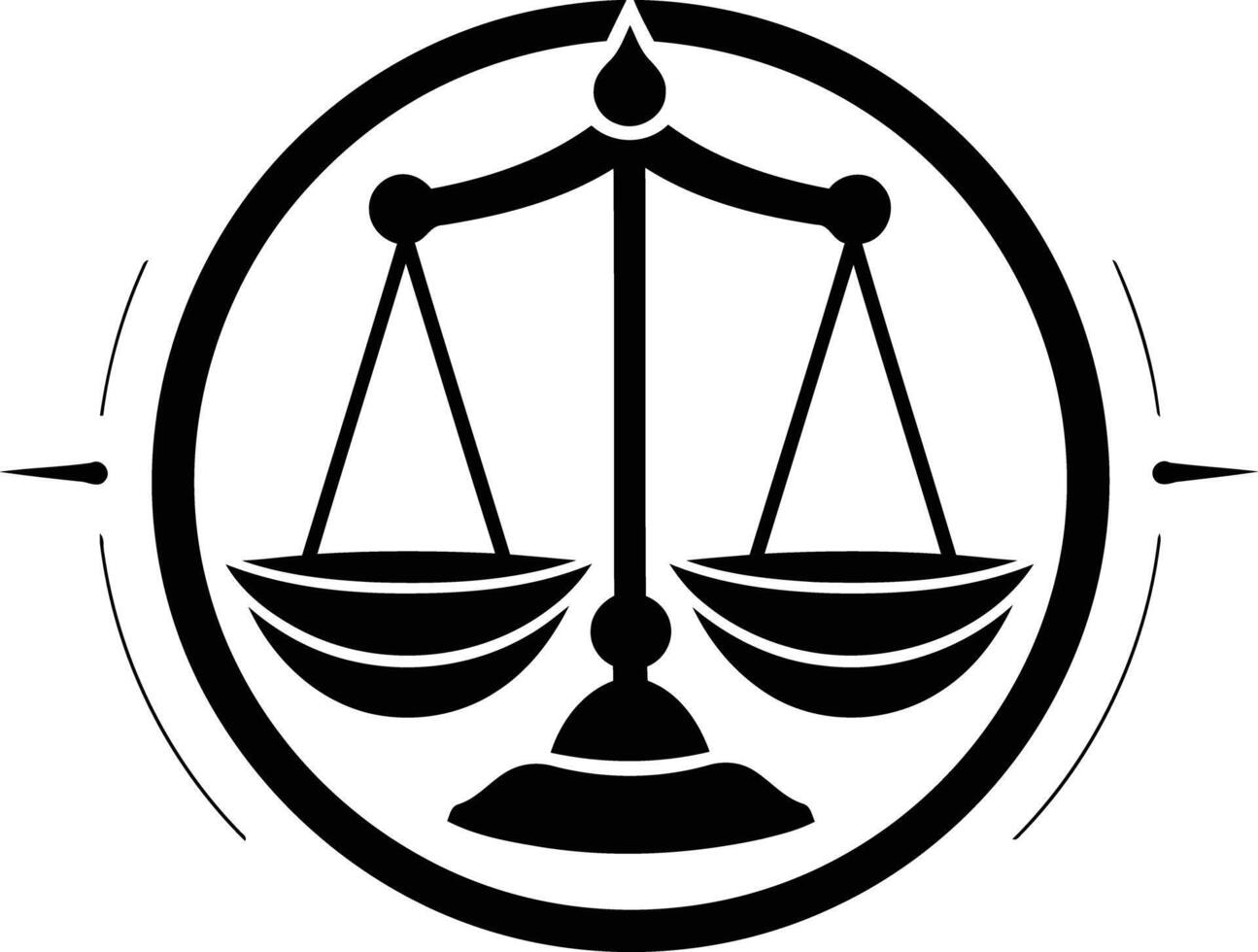The justice scale of justice vector