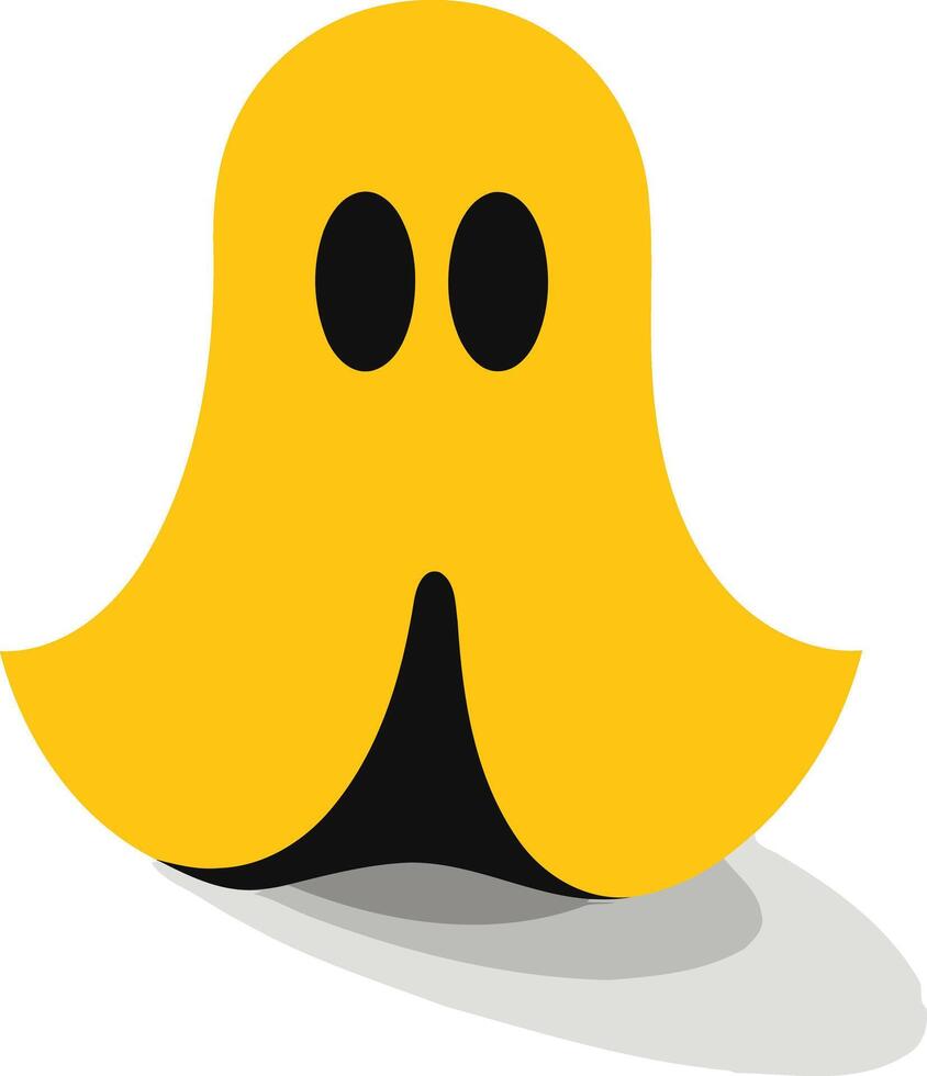 A ghost with two eyes and a nose vector
