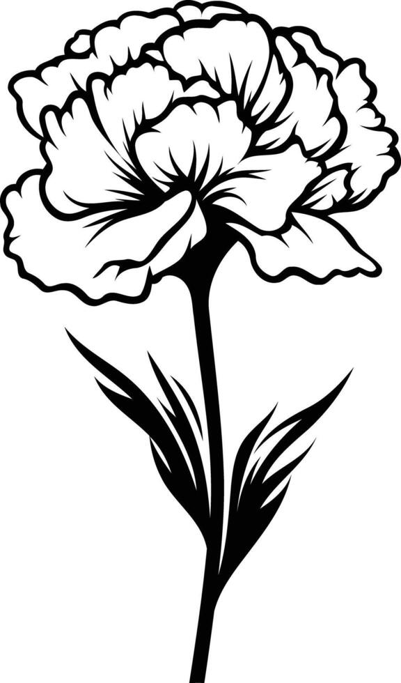 A black and white flower on a white background vector