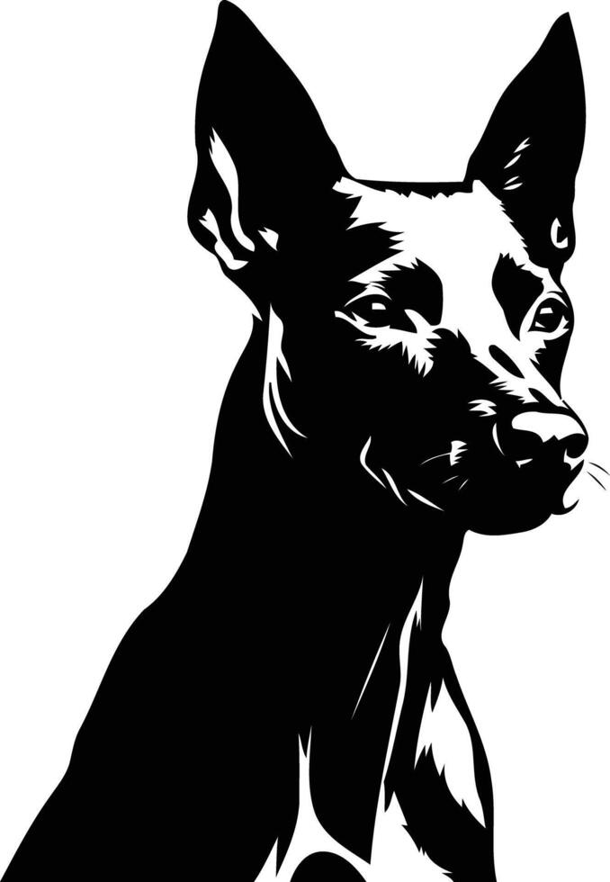 A black and white drawing of a dog vector