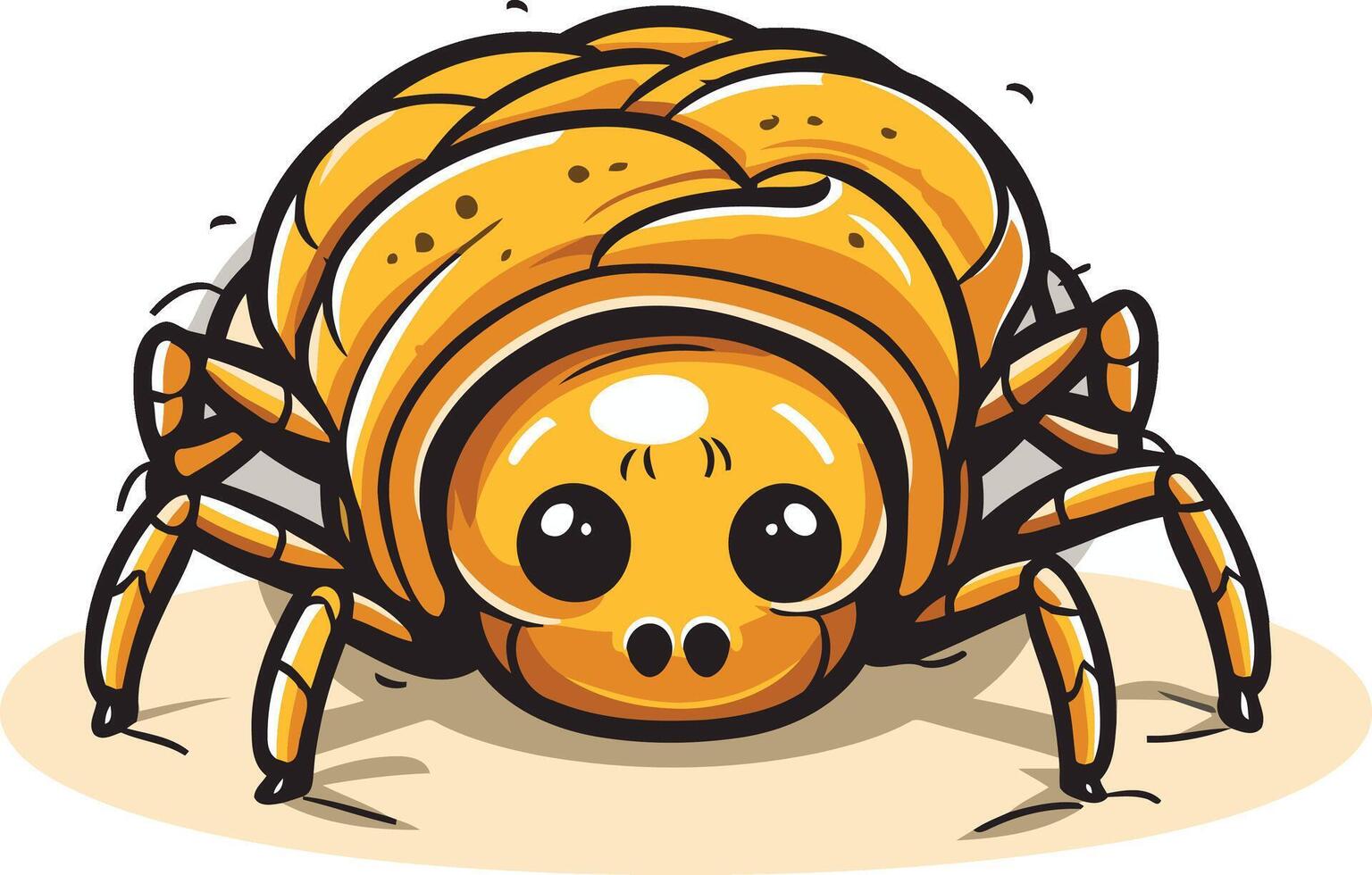 A cartoon spider with big eyes and a big mouth vector