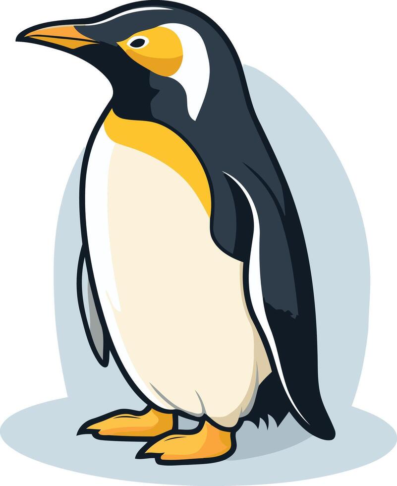 A penguin standing on a white background vector