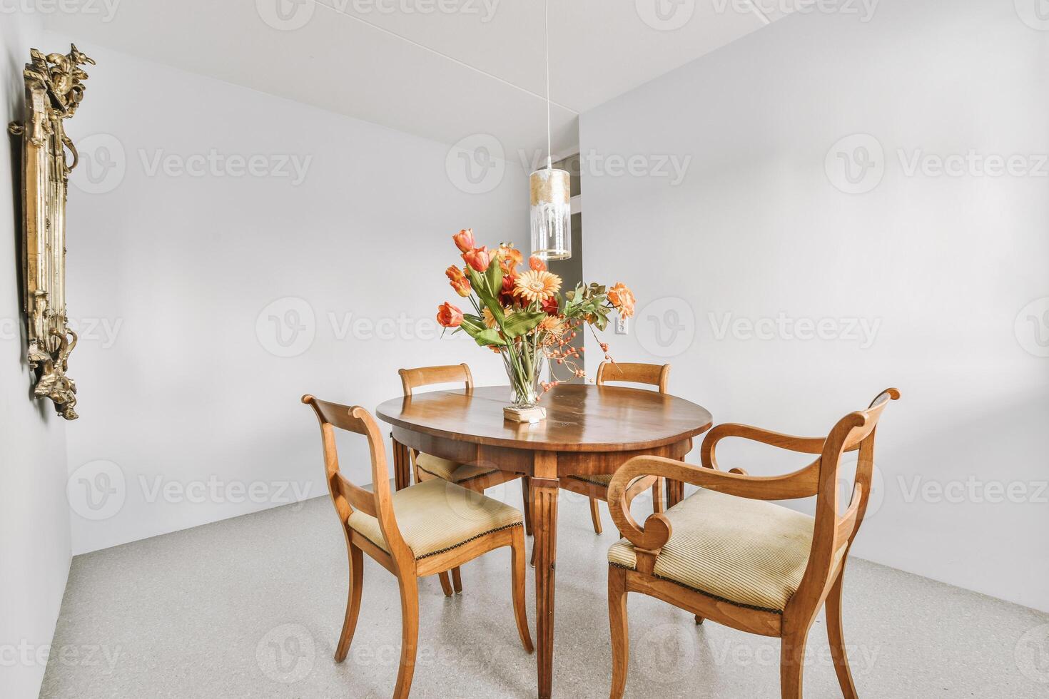 A table with four chairs photo