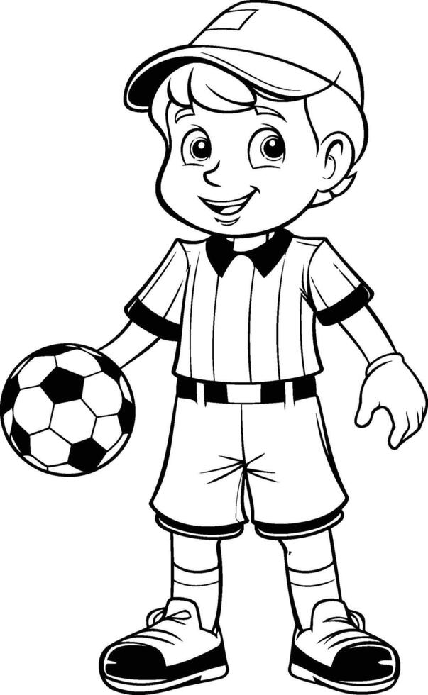 Coloring pages for kids referee coloring pages vector
