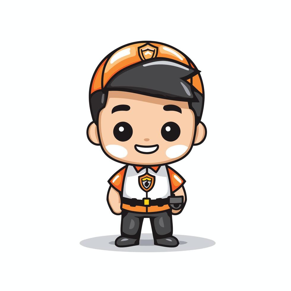 A cartoon police officer character vector