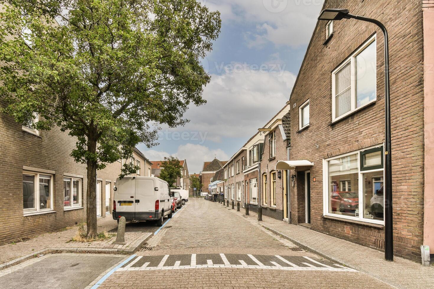 A street with a white line photo