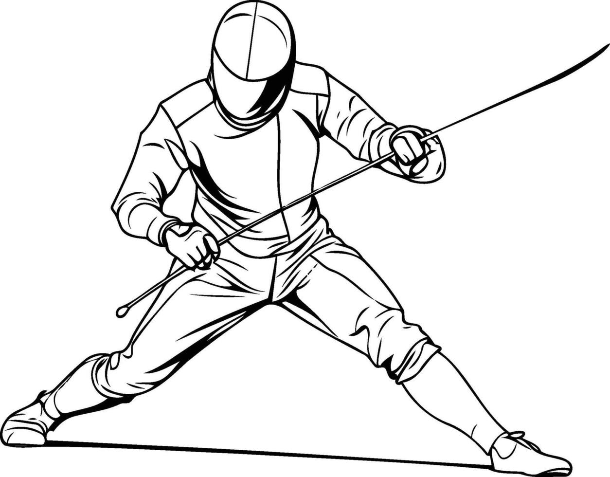 Fencing coloring pages free printable coloring pages vector