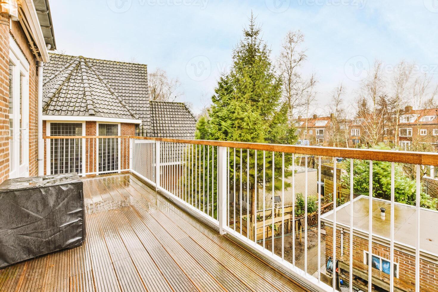 A wooden deck photo