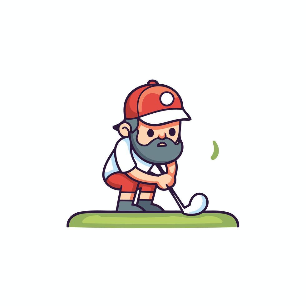 Golf man icon vector