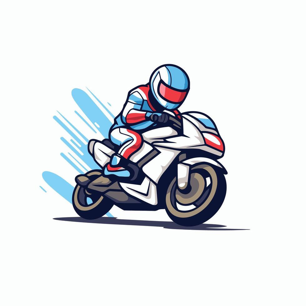 Motorcycle racer illustration vector