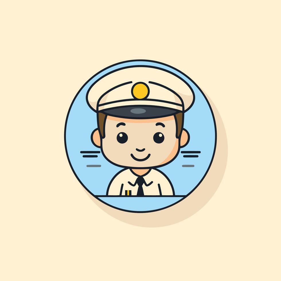 A cartoon character in a police uniform vector