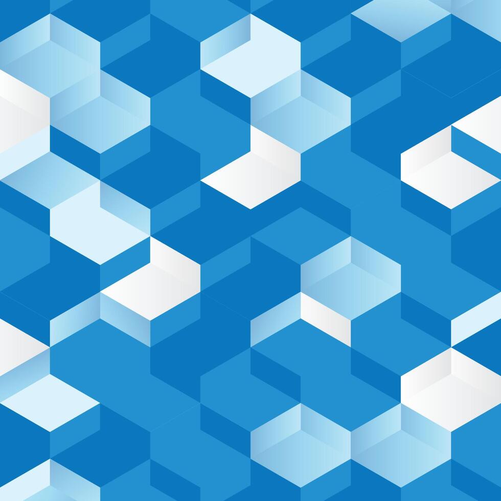 Abstract blue and white geometric pattern vector