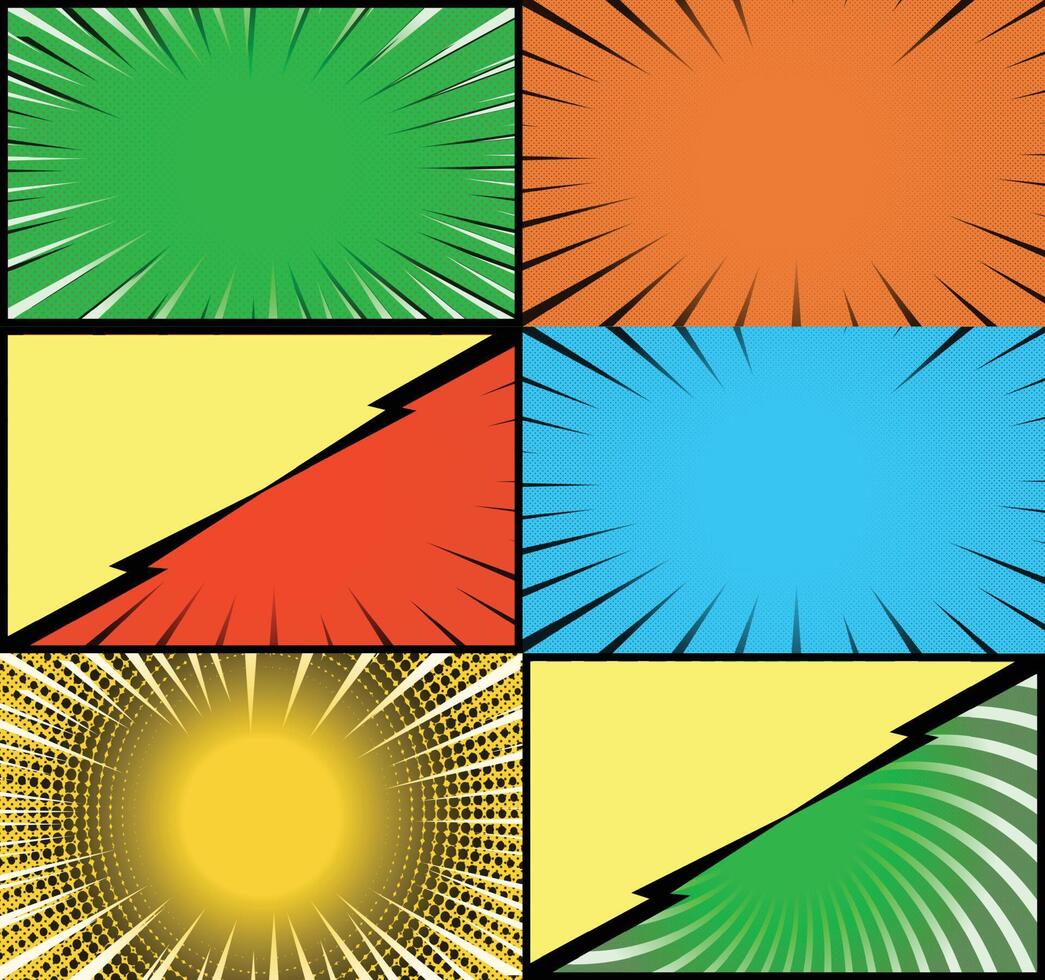 Comic book backgrounds illustration vector