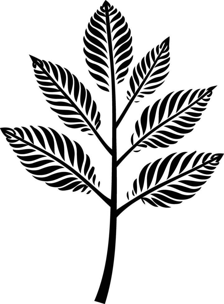 A black and white illustration of a tree vector
