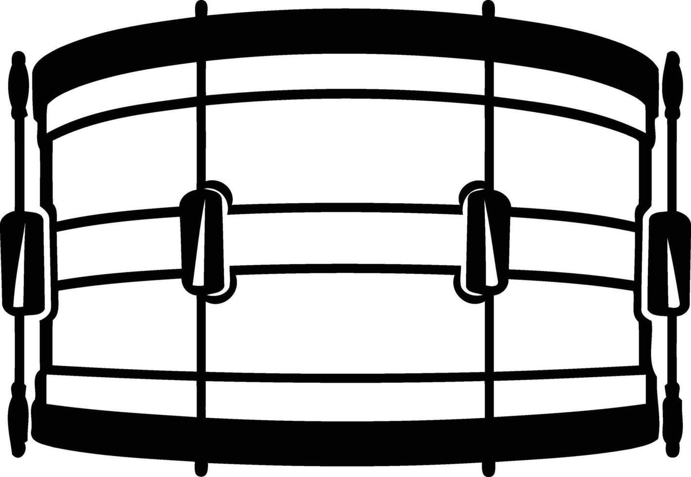 A drum with a black and white background vector