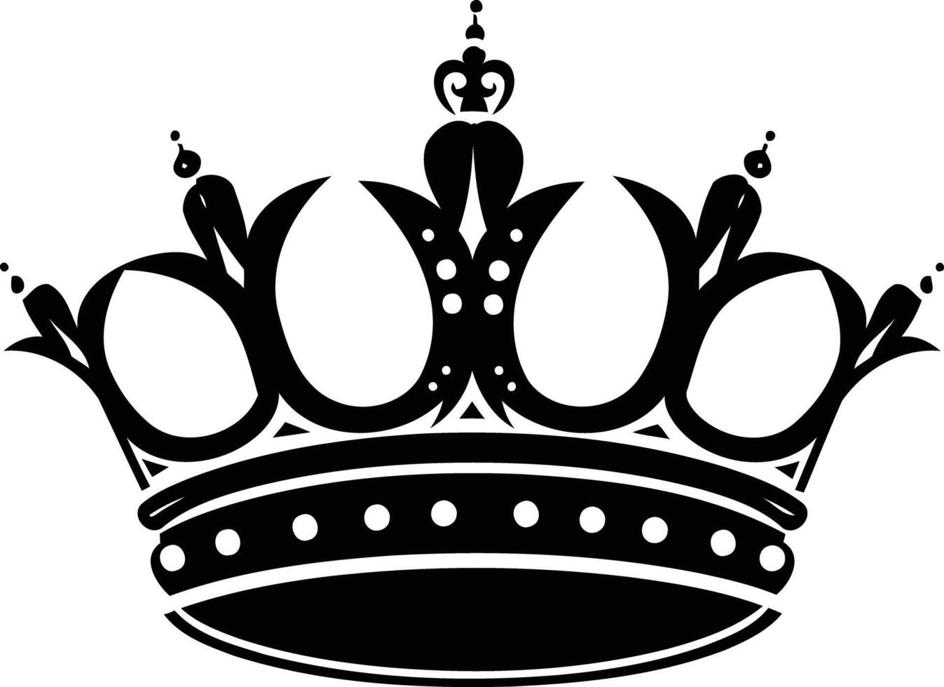 A black and white crown on a white background vector
