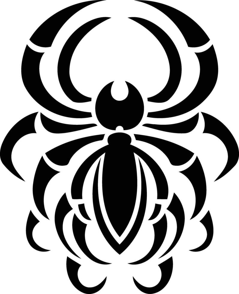 A black and white scorpion tattoo design vector