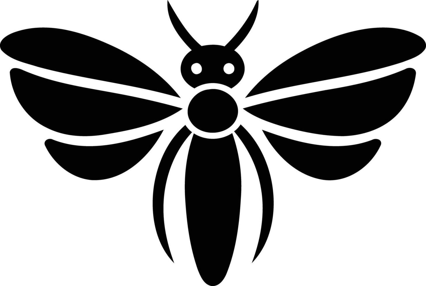 A black and white butterfly with wings vector