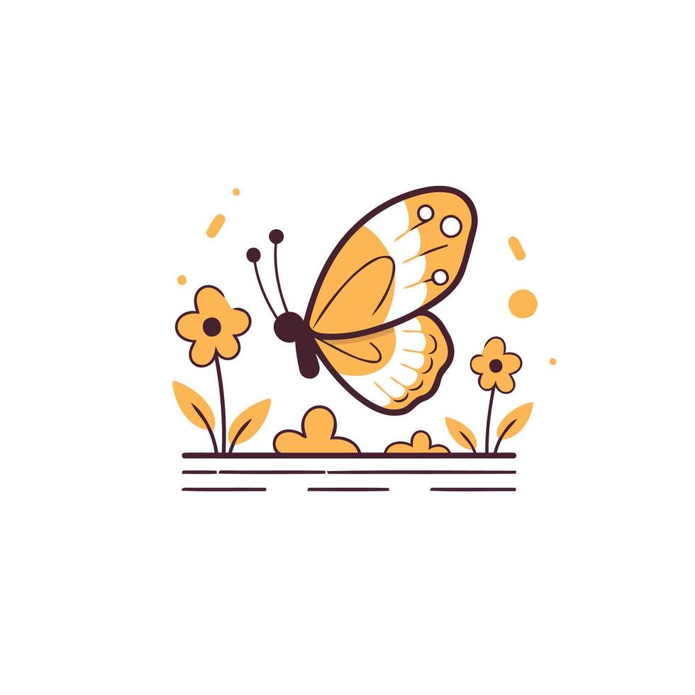 Butterfly icon illustration vector