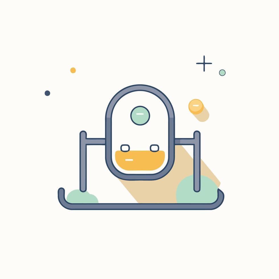 A cartoon character sitting on a chair vector