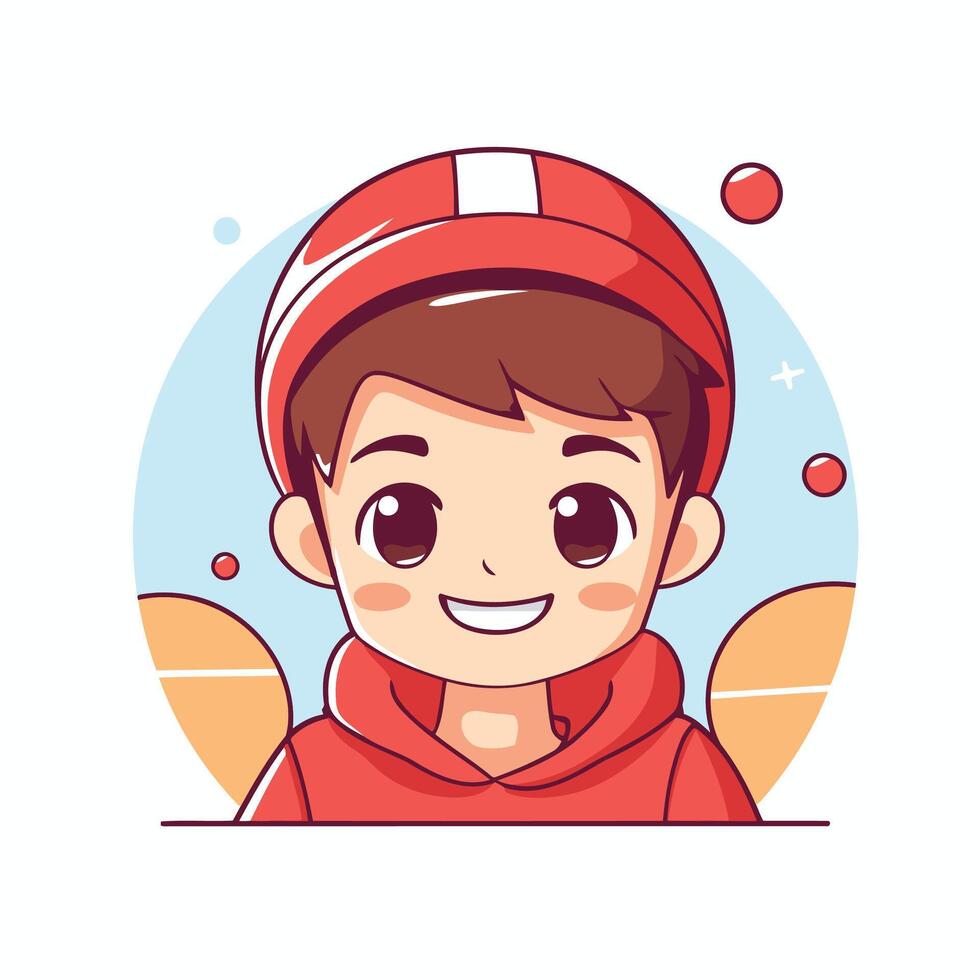 A boy wearing a red hat and holding a cup vector