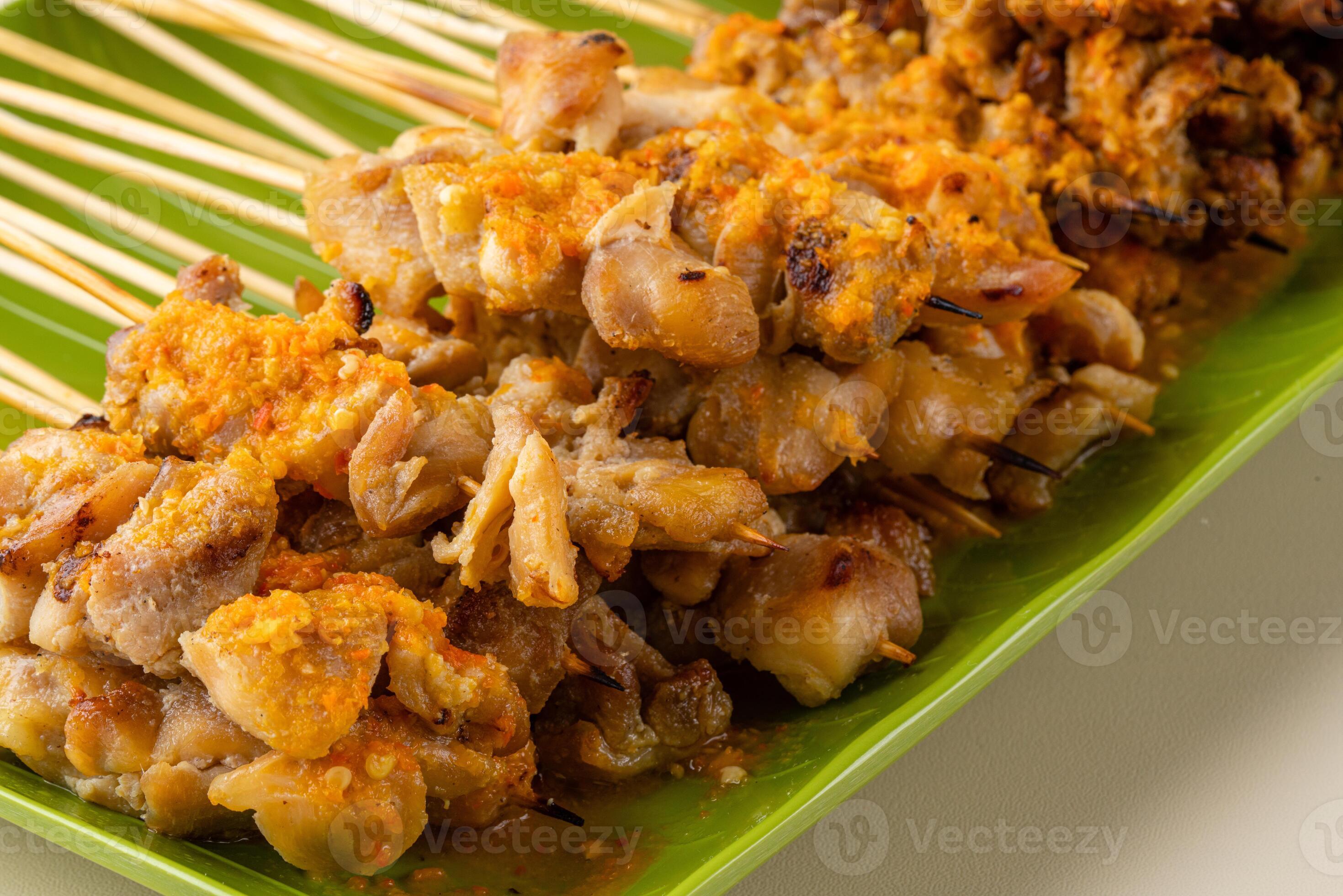 Sate taichan or Taichan satay with grilled chicken skin is a variation ... Sate taichan or Taichan satay with grilled chicken skin is a variation ...