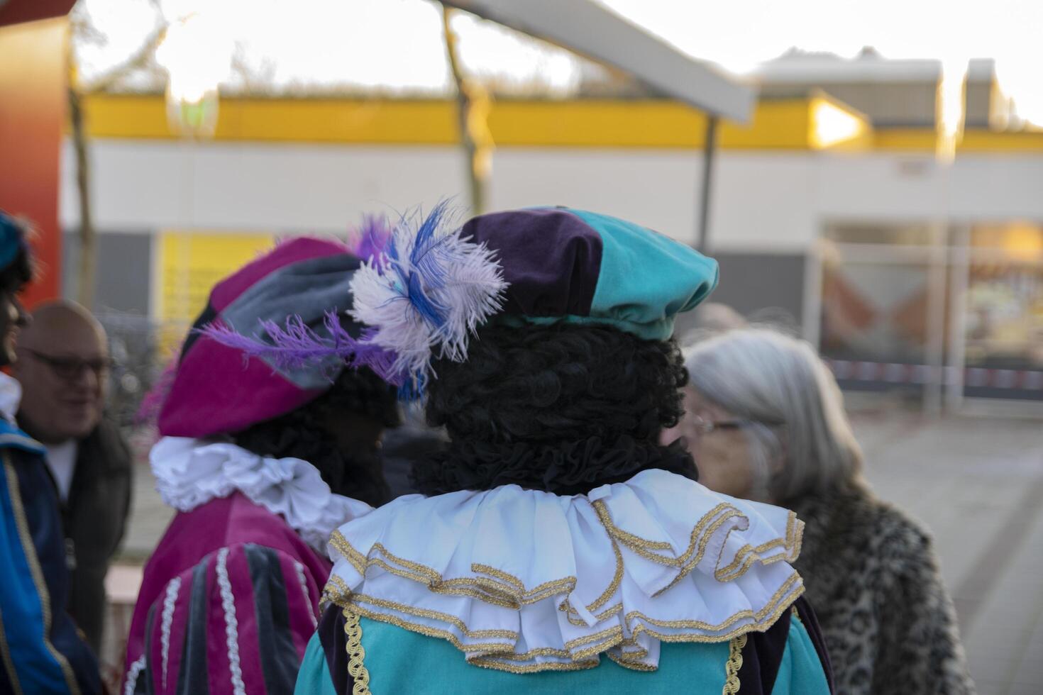 Zwarte Pieten Talking To People At Buitenveldert At Amsterdam The Netherlands 2019 photo