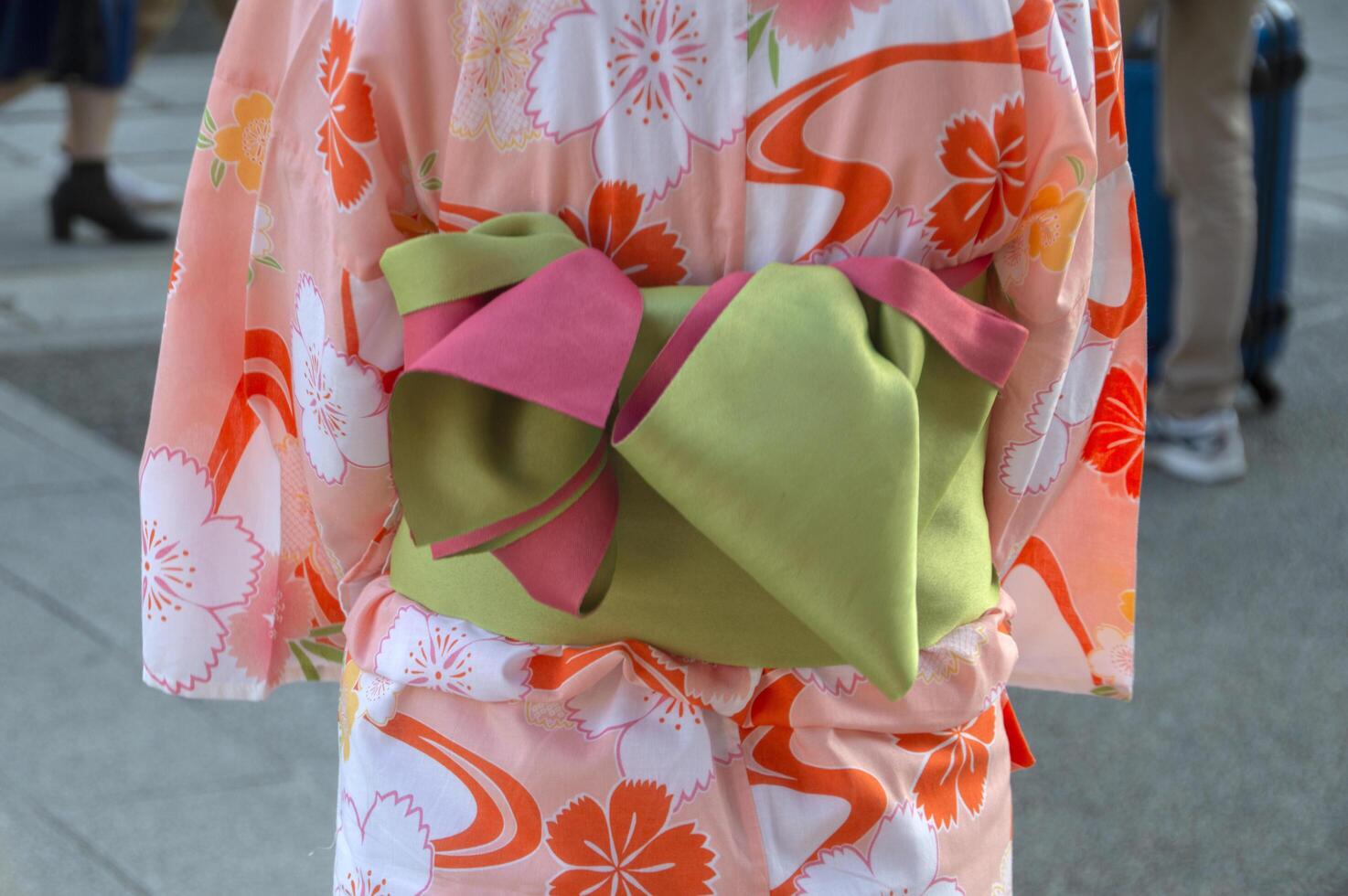 Backside Kimono At Tokyo Japan 7-9-2016 photo