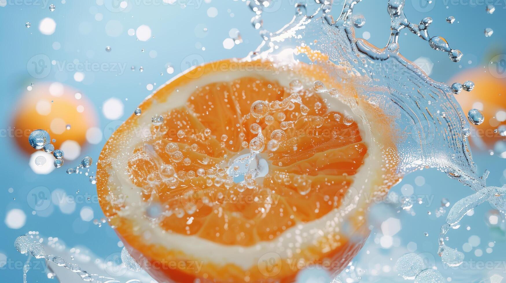 A Slice of Sunshine Splashing Through the Air photo