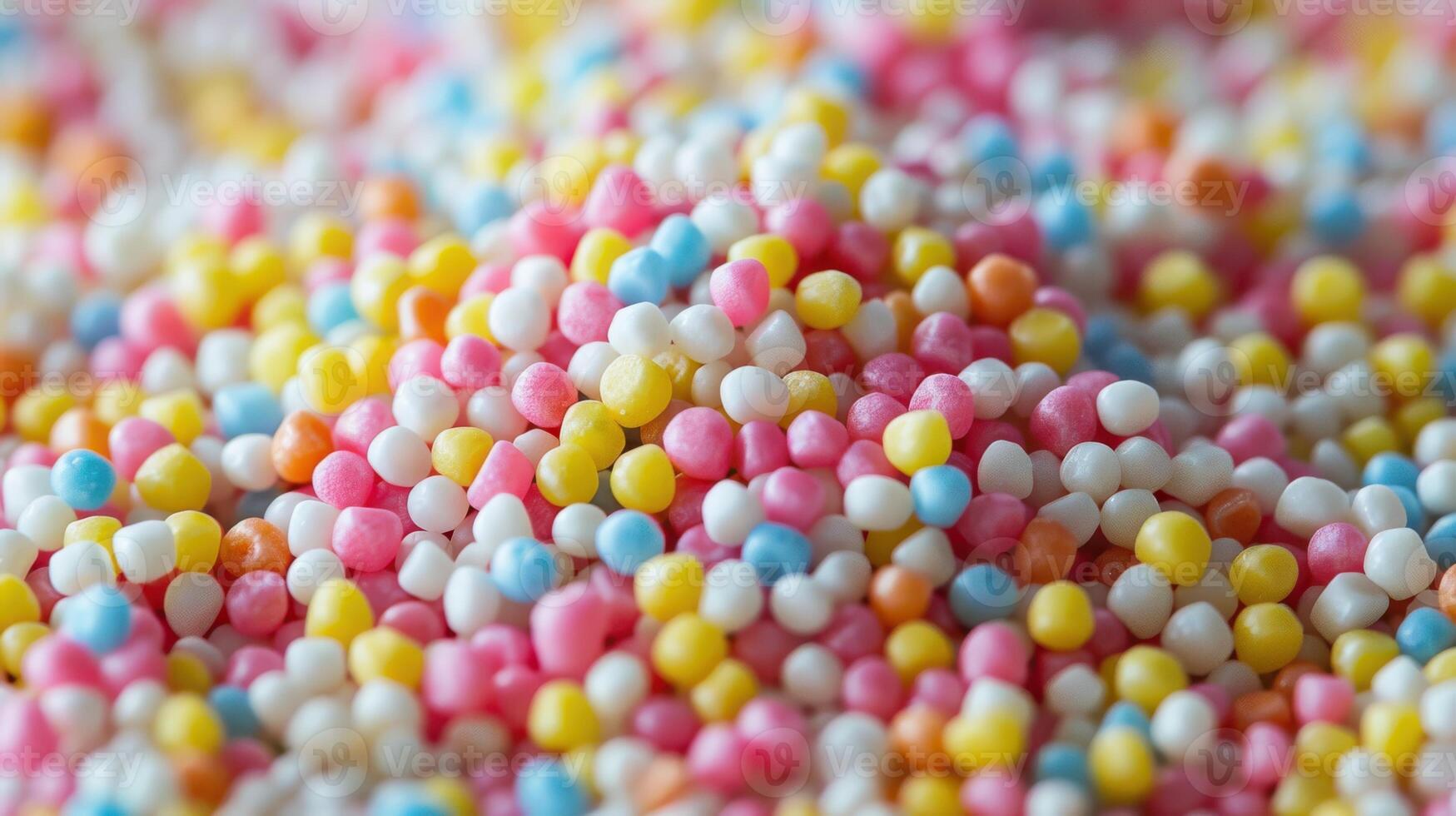 A Symphony of Colors A Close-Up View of Tiny, Pastel Sprinkles photo