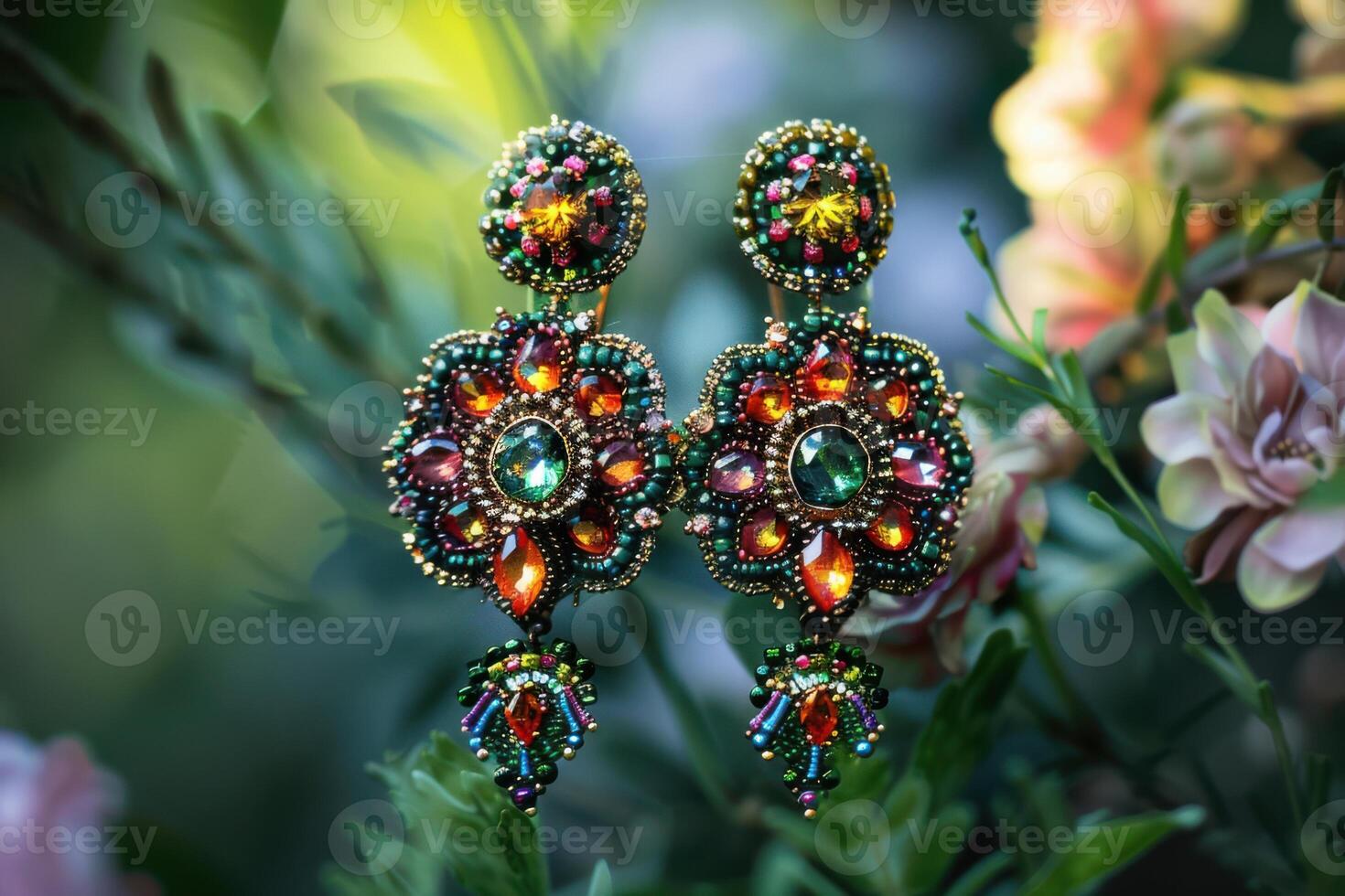 The Perfect Accessory A Trendy and Colorful Earring Adding a Chic Touch to Any Outfit photo
