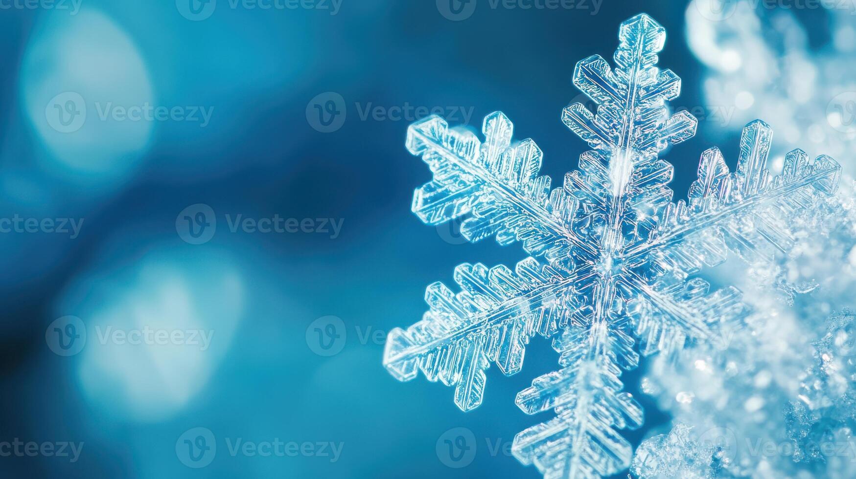 Intricate Beauty of a Delicate Snowflake Captured in Detail photo