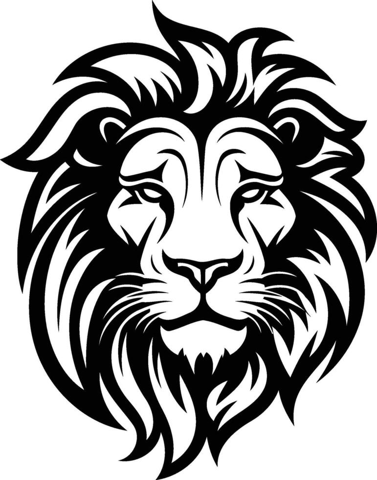 Lion head tattoo design vector