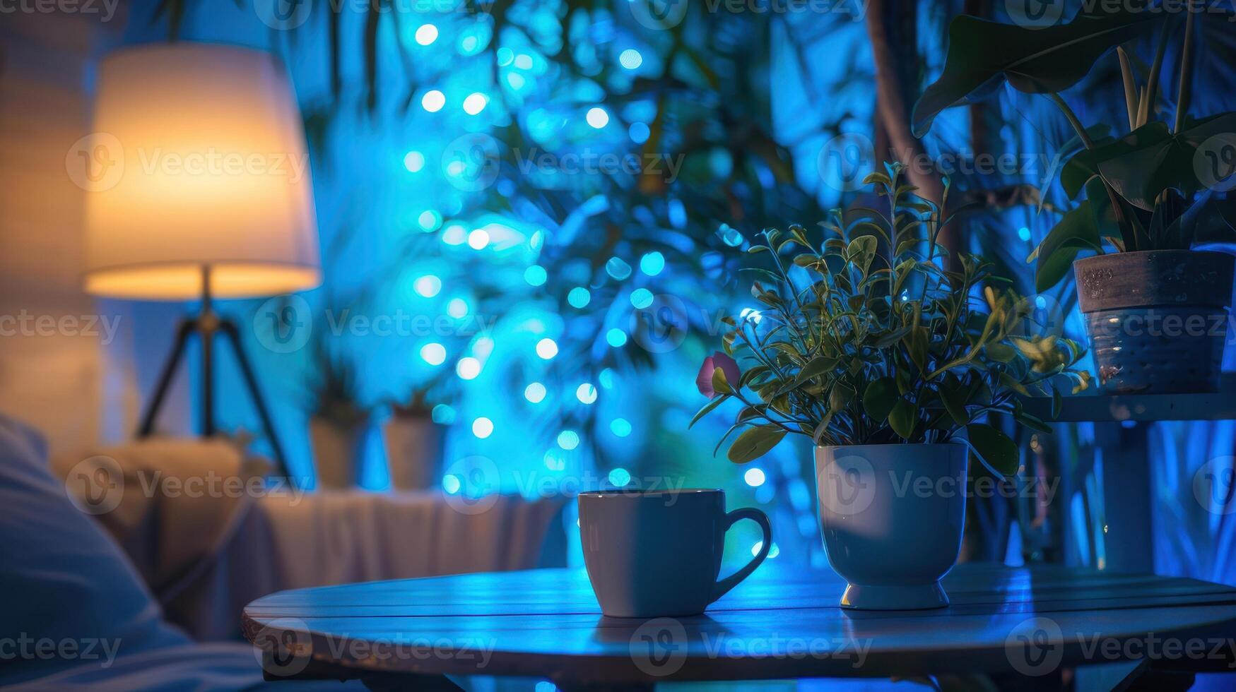 A Nighttime Oasis With a Cup of Tranquility photo